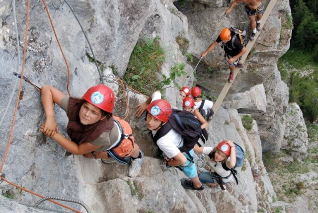 Vertical Via Ferrata in the Alps